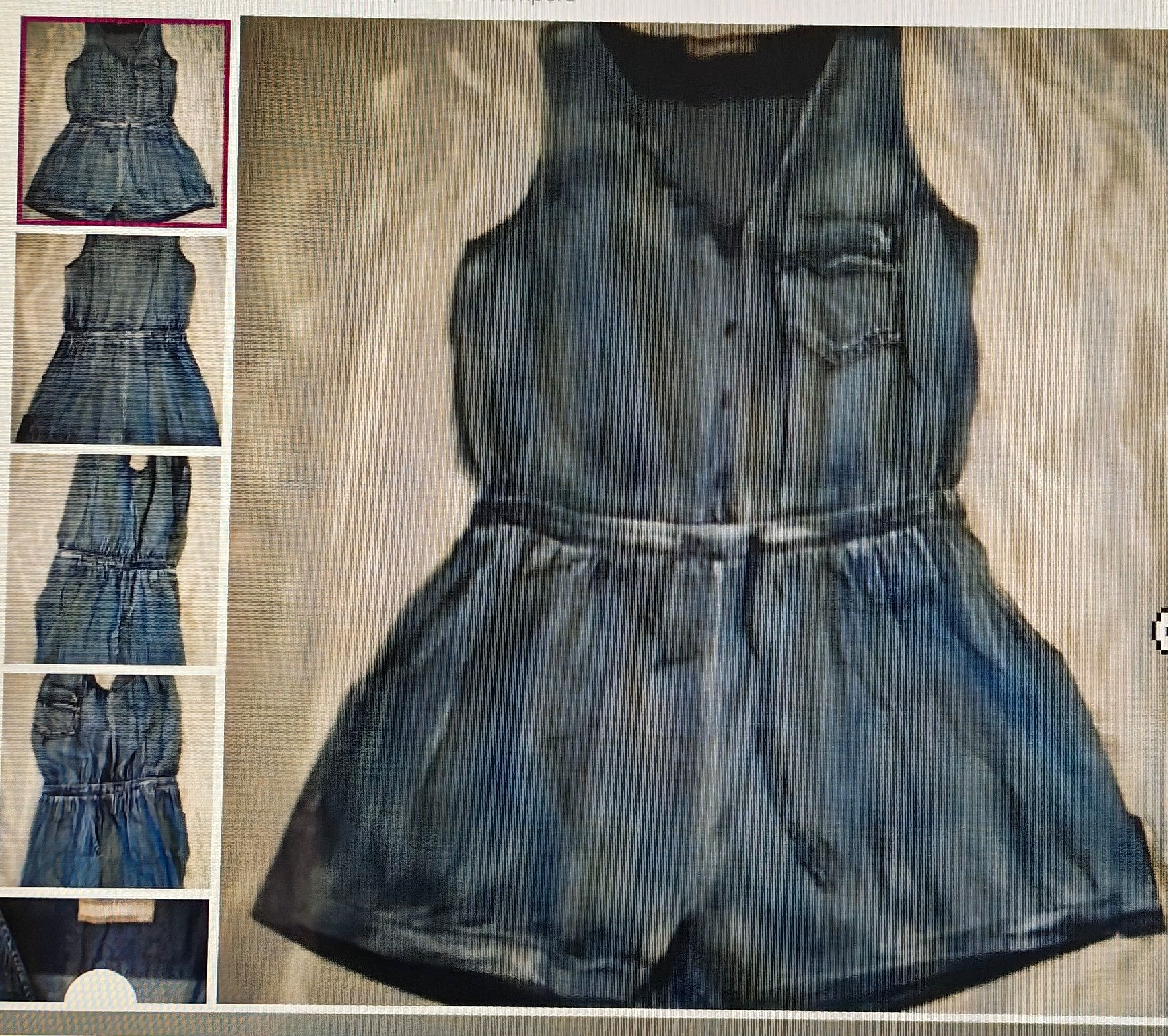 Addie Women's Chic Blue Jean Romper Size S