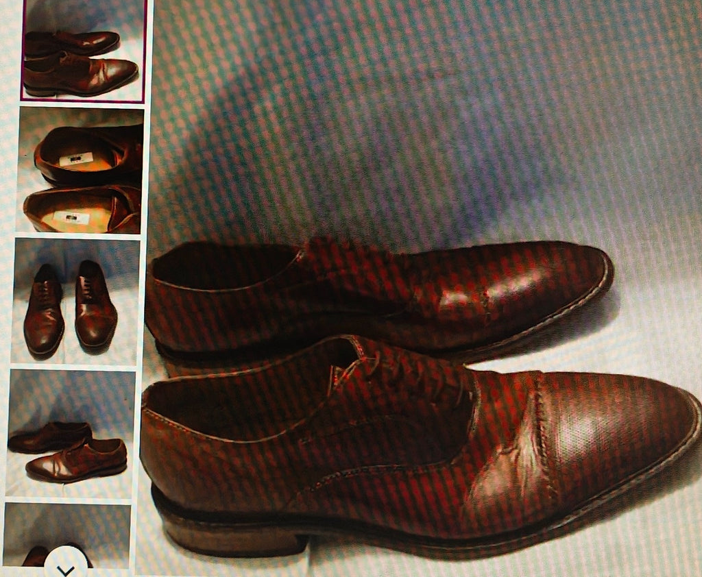 Joseph Abboud Rich Brown Men's Leather Oxfords Size 12