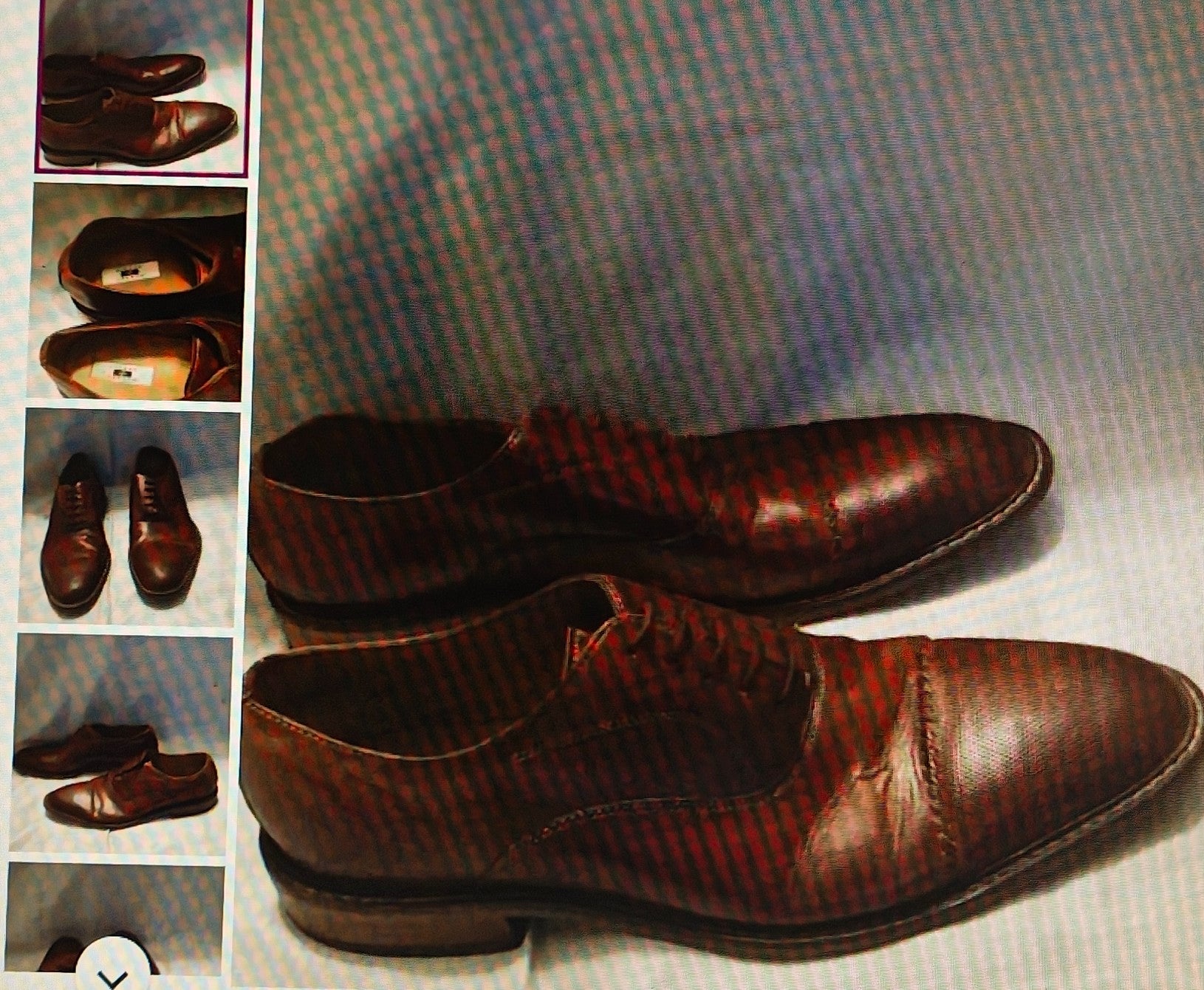 Joseph Abboud Rich Brown Men's Leather Oxfords Size 12
