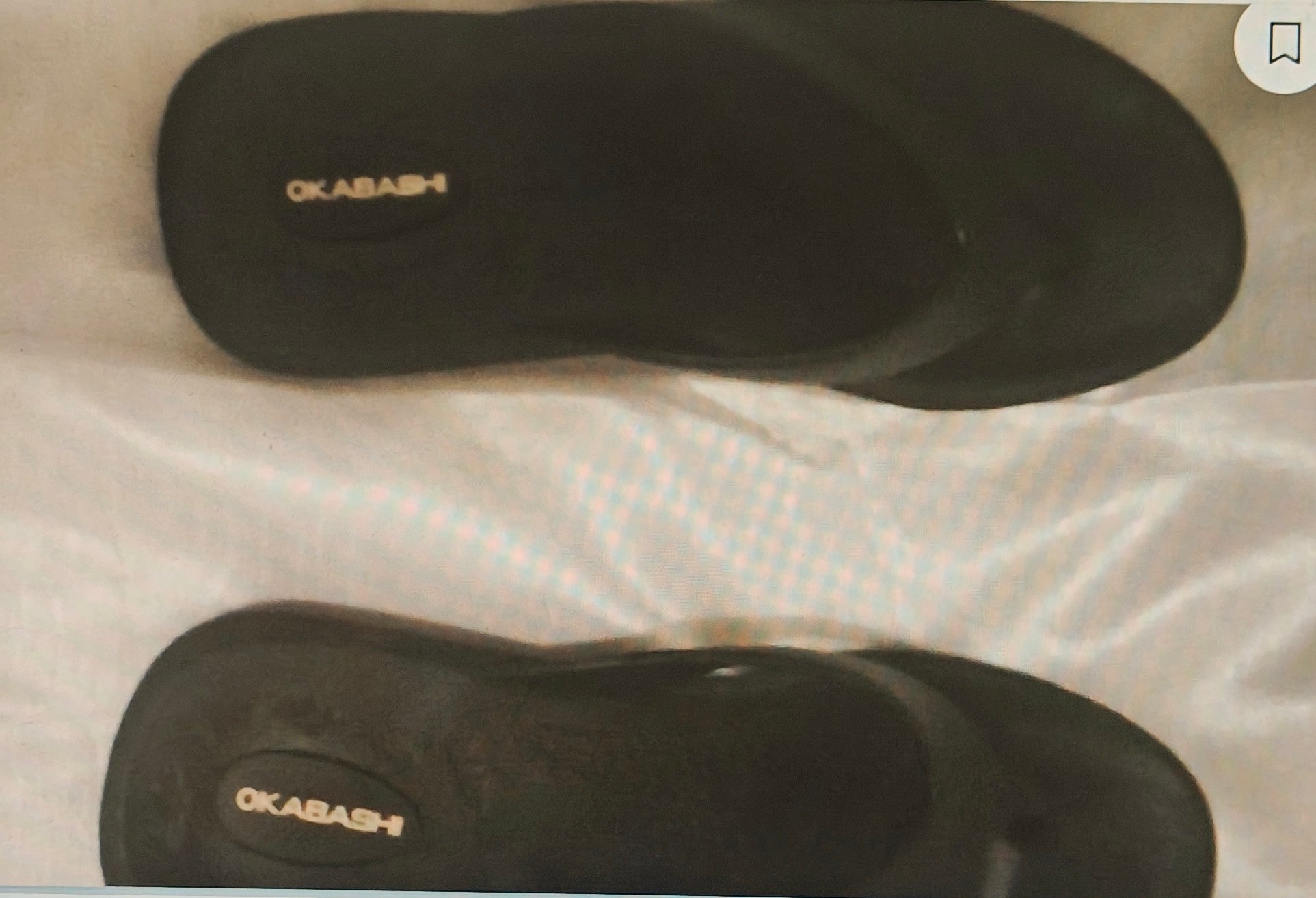 Okabashi women's black thong slippers size M( 7-8) festival boho goth grunge wear