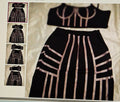 Elegant Black and Gray Women's Skirt Set size S