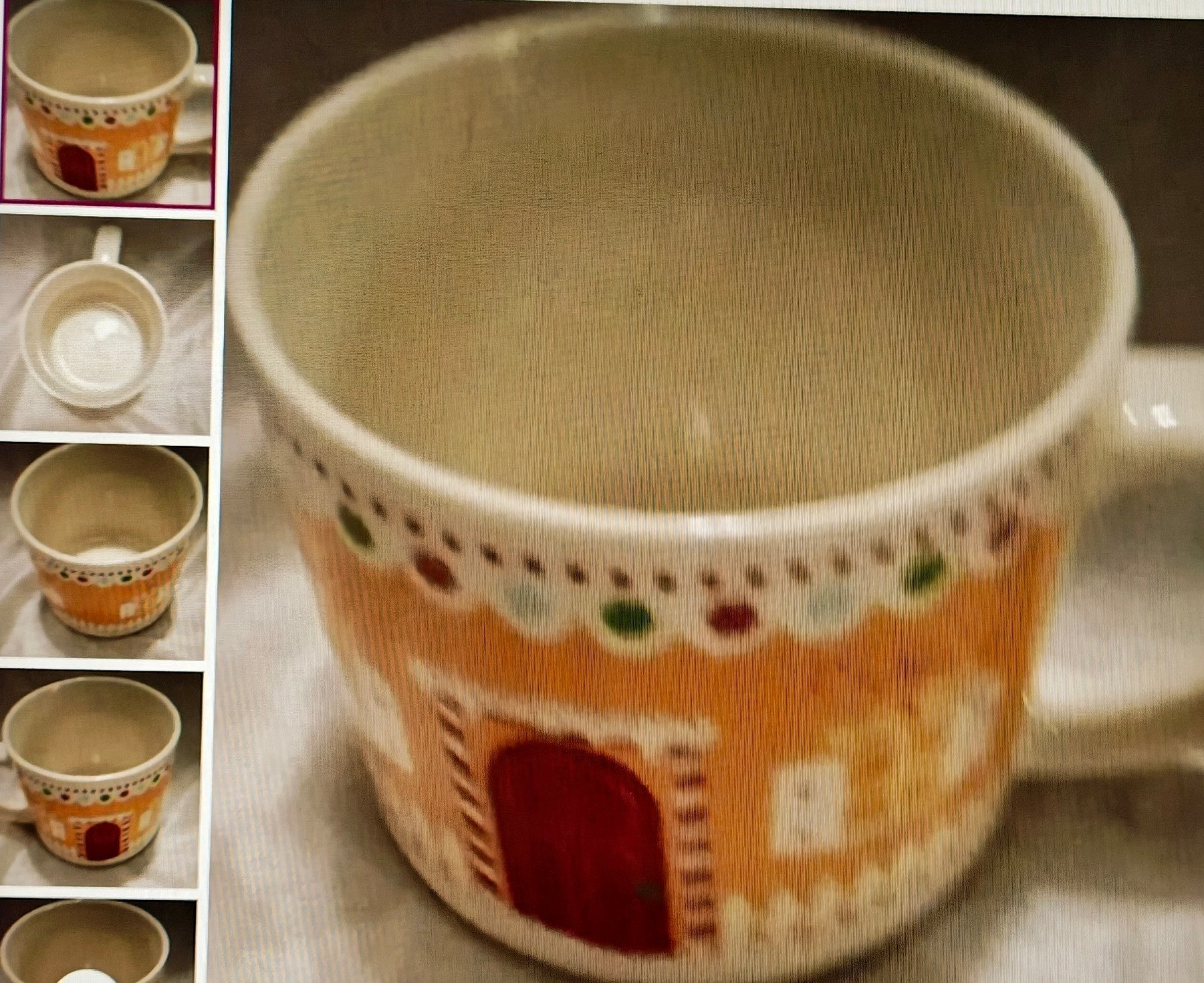 Elum Home Festive Ceramic Mug with Red Door Design 75% off