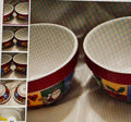 Red and White Ceramic Kitchen Bowls
