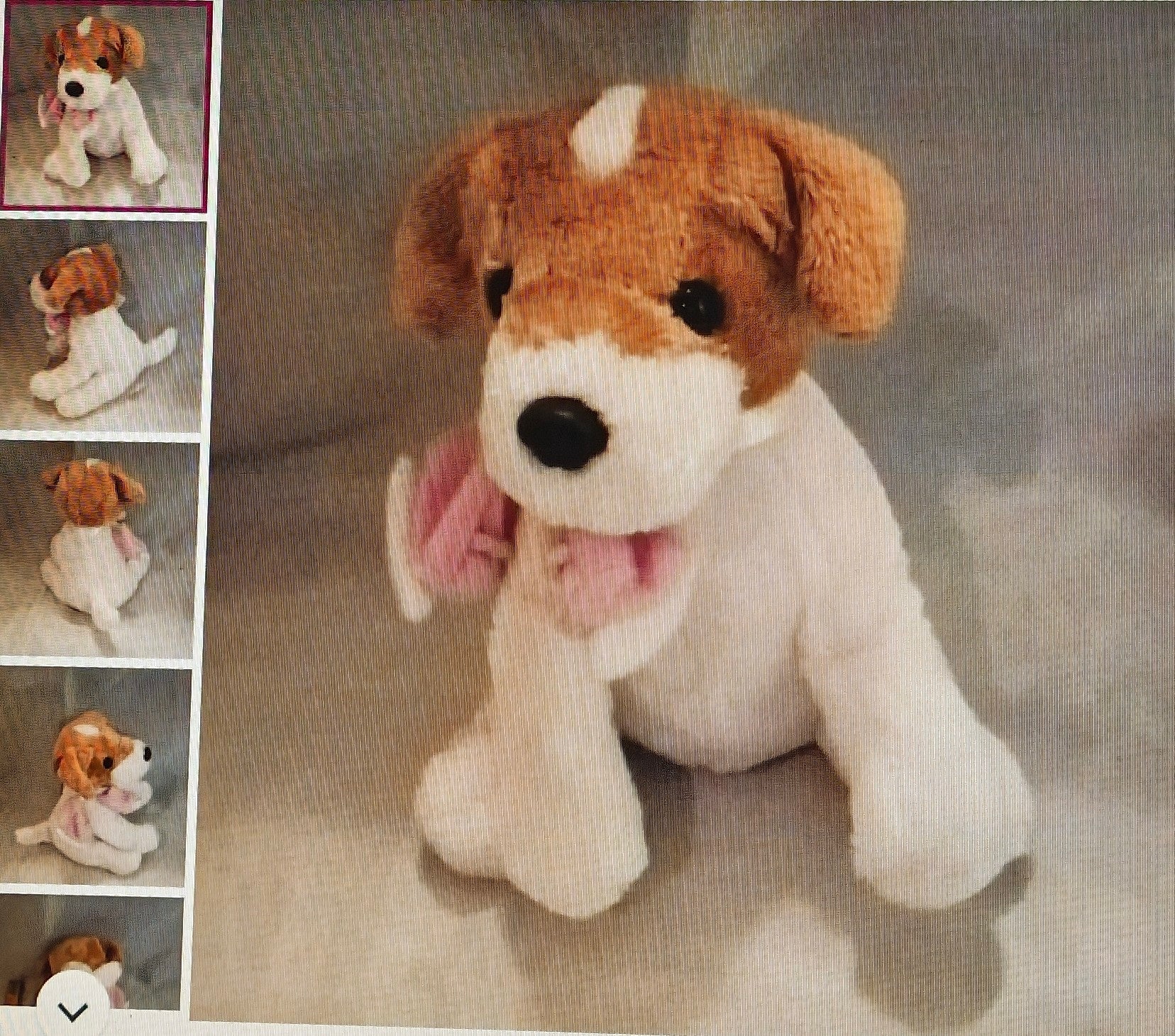 Cuddly Canine Plush Toy - Tan and White
