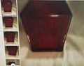 Crimson Glass Cube Vase