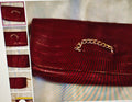 Vintage Avon Chic Maroon Chain Clutch