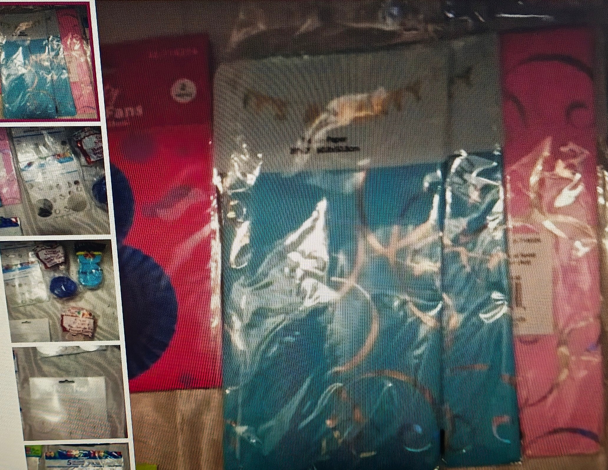 Collage of various product packaging on a wooden surface