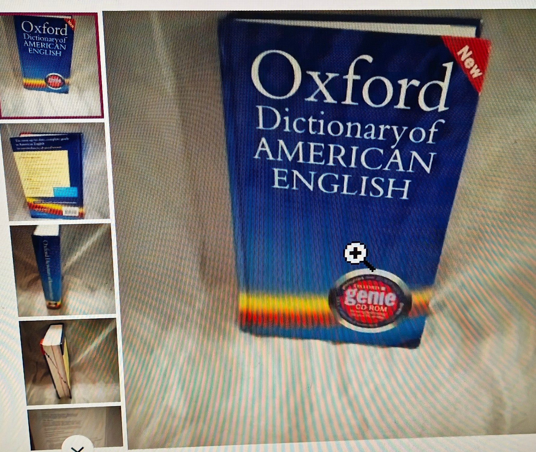 Oxford Dictionary of American English on a striped surface