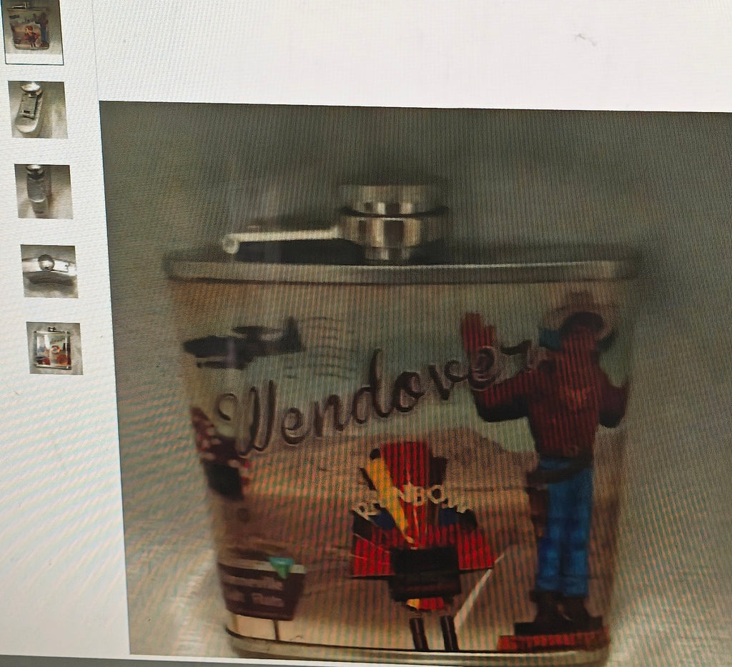 Source Unknown Vintage Wendover Souvenir Flask