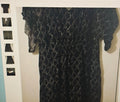 Liz Lange Maternity women's dress size L black and white short sleeves goth grunge wear