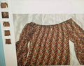Joel women's sheer long sleeves top geometric multicolor size XXL
