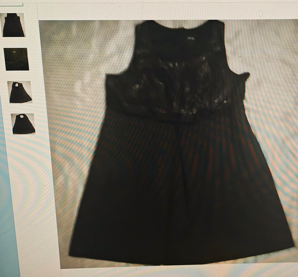 Isabel Toledo for Lane Bryant women's black sequence dress size 26 sleeveless

