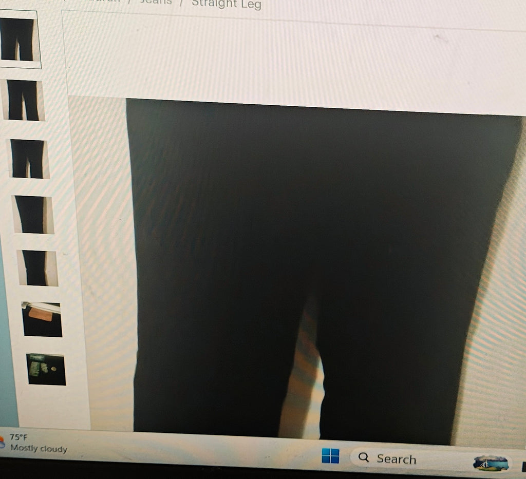 Lauren Jeans Co Ralph Lauren Sleek Black Corduroy Trousers Size 10P