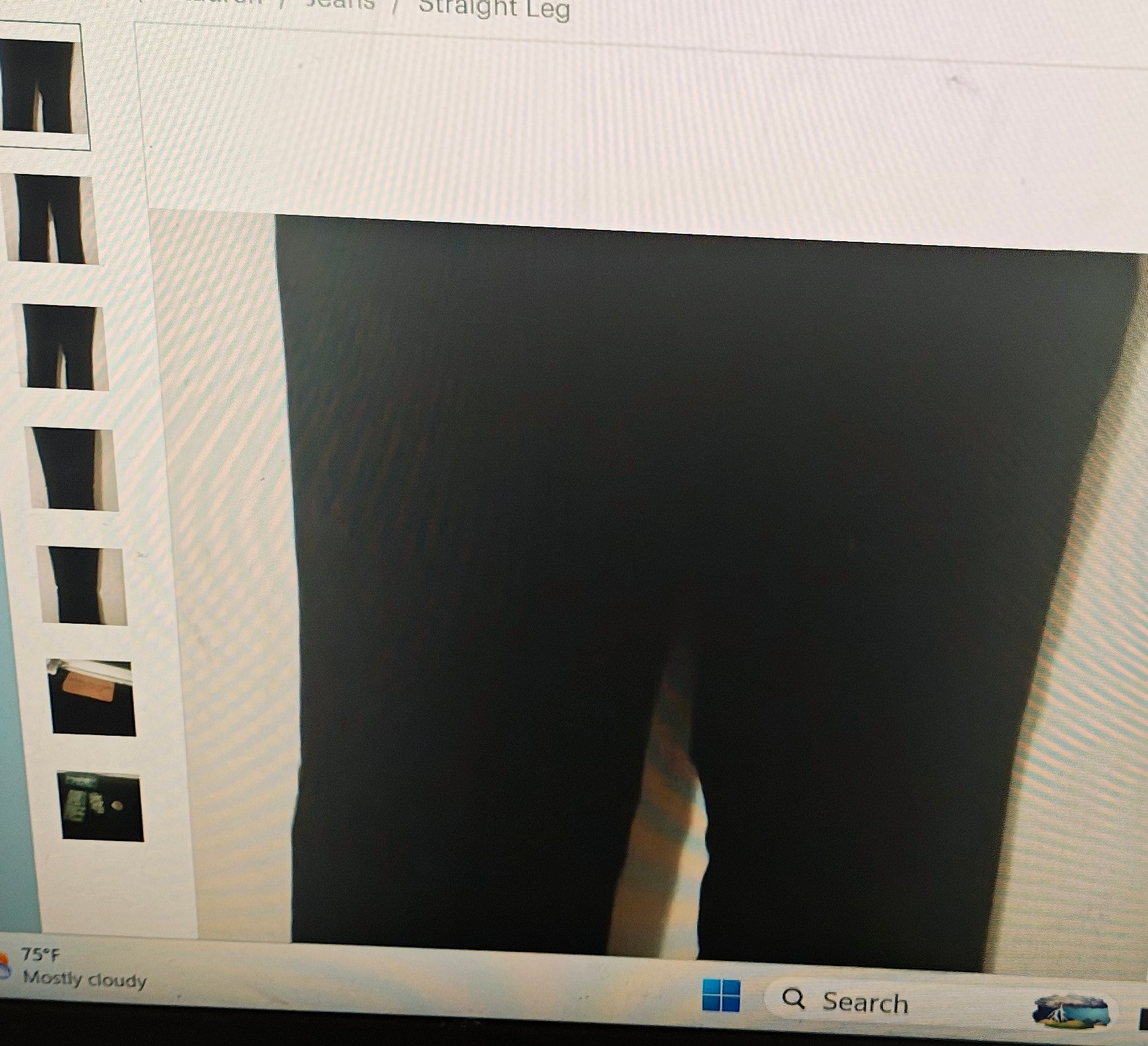 Lauren Jeans Co Ralph Lauren Sleek Black Corduroy Trousers Size 10P