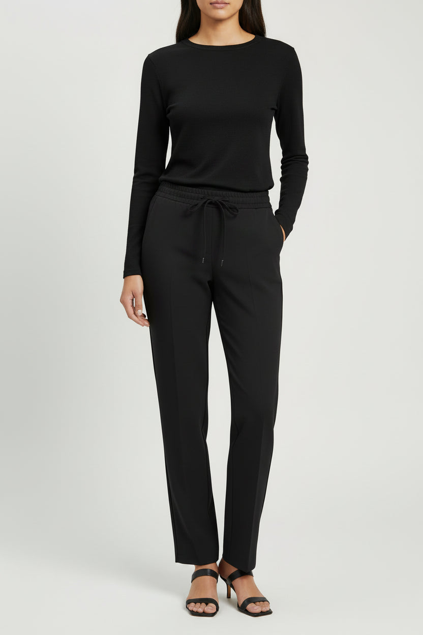 Gibson Latimer women slacks XL black elastic drawsting waist whimsicalgoth