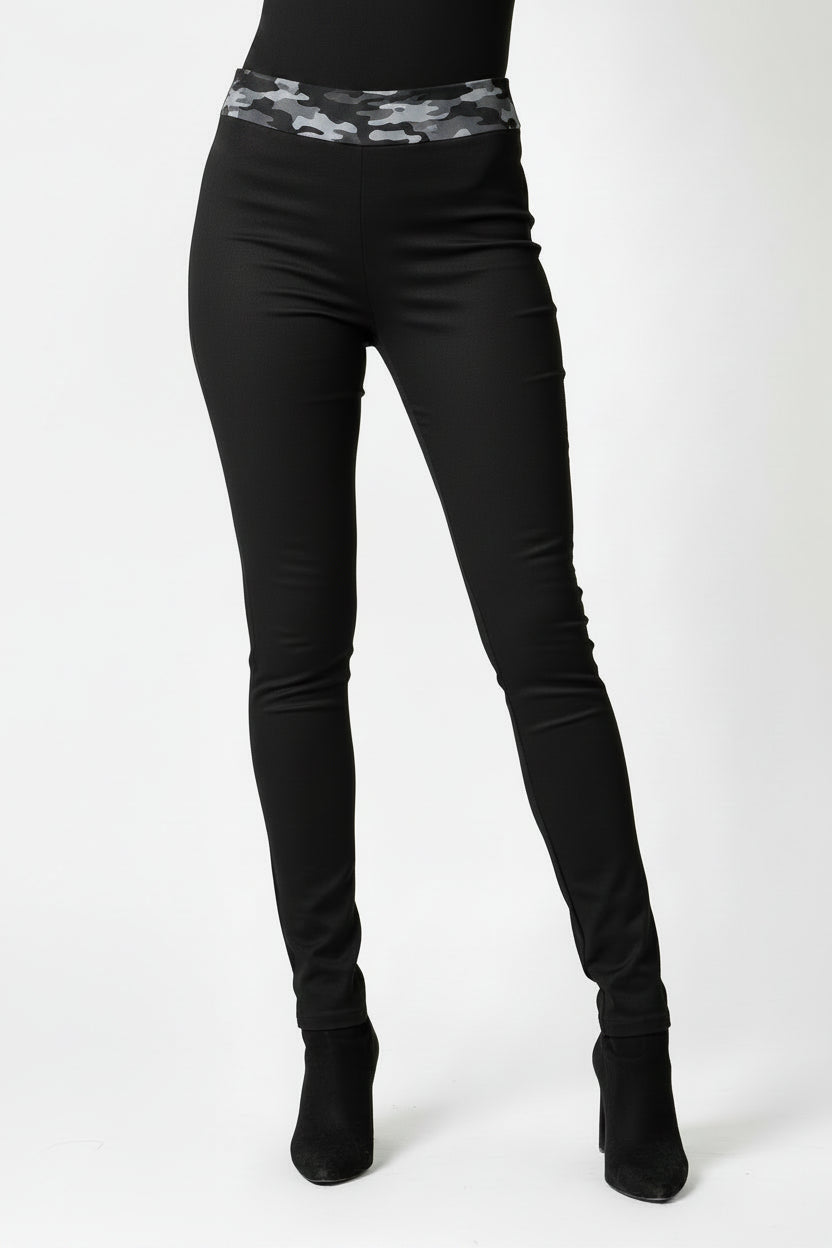 Bou Jee Legs women's spandex workout tights black/grey size L/XL goth grunge wear