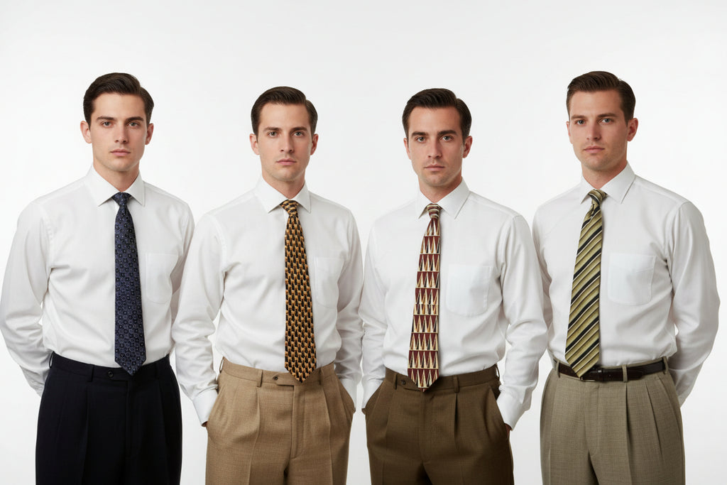 Assorted Business Silk Patterned Ties Set of Four standard size