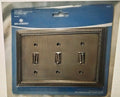 Brainerd Triple Toggle grey light switch cover new mounting hardware included