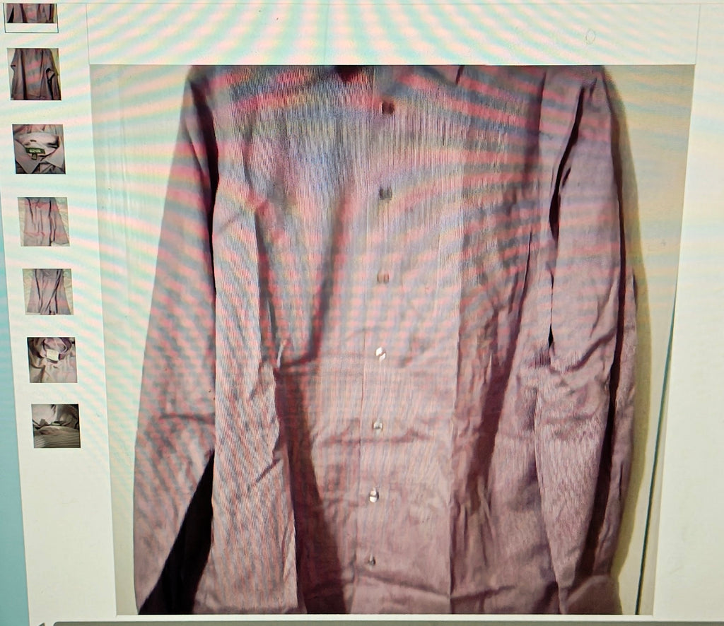 Long-sleeve shirt with a pattern on a light background