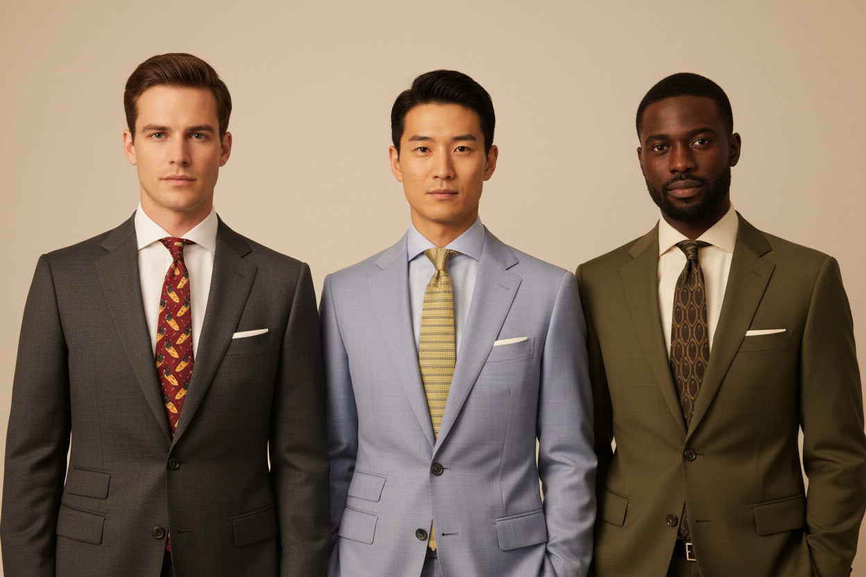 Elegant Men's Tie Collection - Red, Gold, Brown