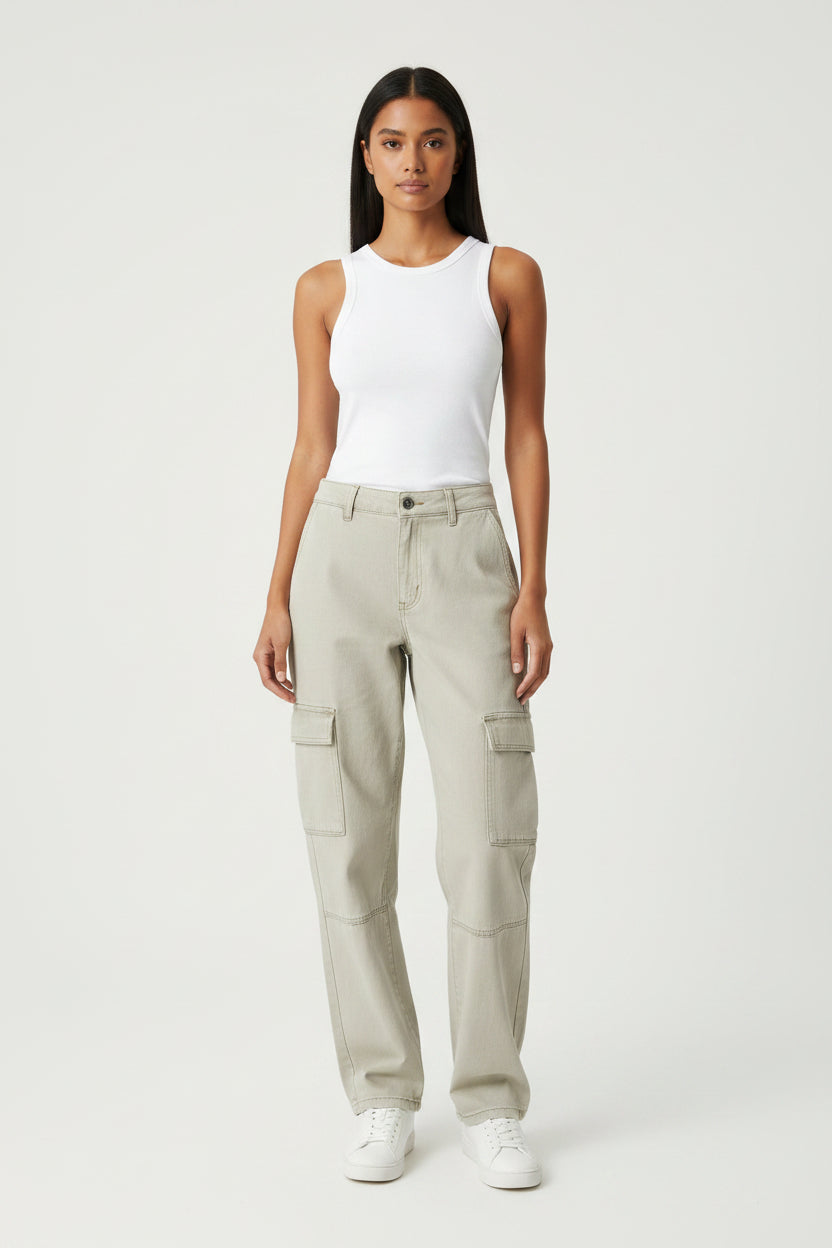 Aeropostale Women Relaxed Fit Light Blue Cargo Jeans size 8
