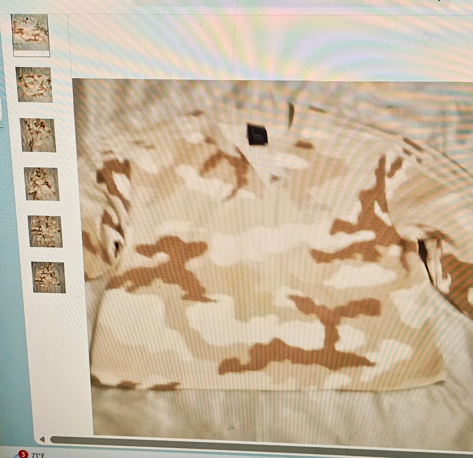 Adidas Women's Beige Camouflage Sweatshirt Size M