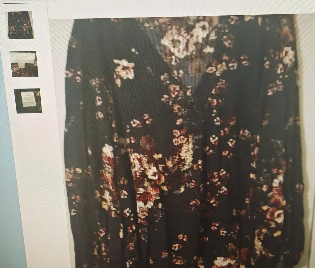 Floral patterned fabric on a white background