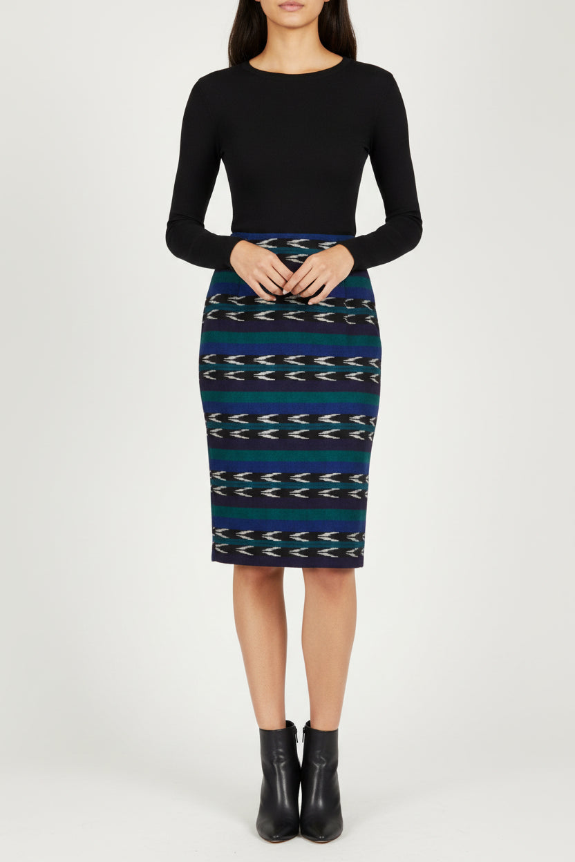 Sharon Young women's button wrap skirt size 4 multicolor geometric Y2K