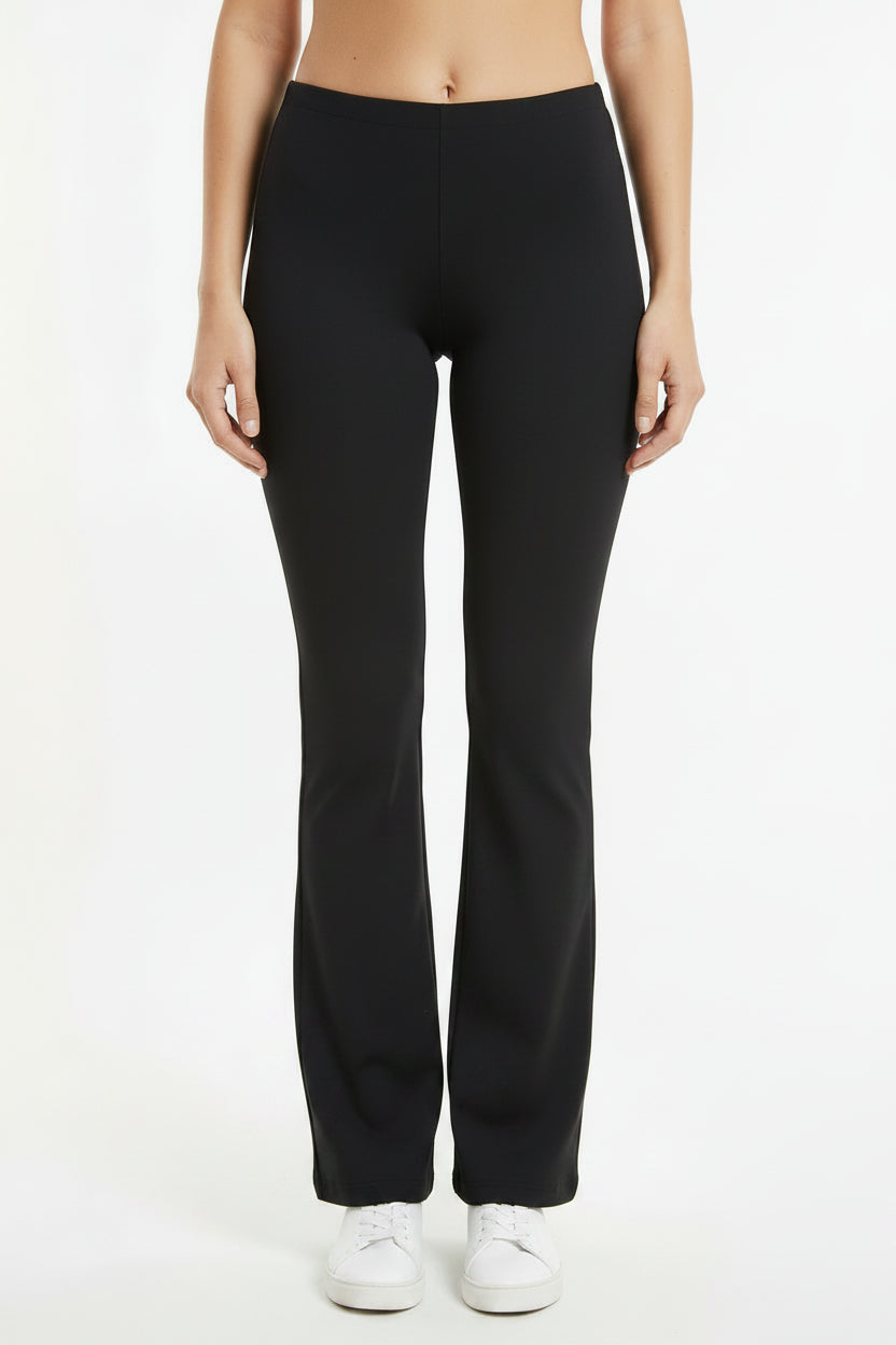 Zara Elegant Black With Sprinkles Of White Wide Leg Trousers Size 10