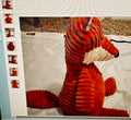 Jellycat London corduroy orange/cream 17" fox plush stuff animal collectible