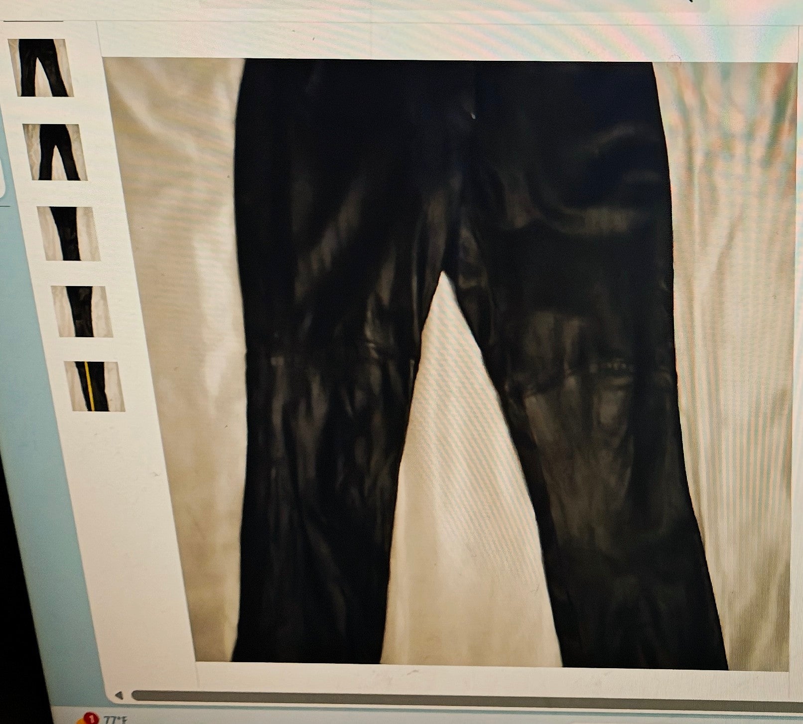 Maxima Wilson's Lined Sleek Black Leather Pants Size 6