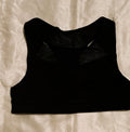 Oiselle women's black sports bra size 6
