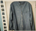 J. Crew Mercantile Flex men's shirt sizeL longsleeves lght blue fisherman casual
