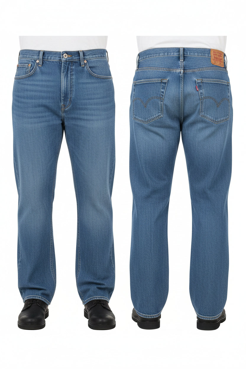 Men's Levis Denizen jeans 285 Relaxed blue 40/30 front & back pockets
