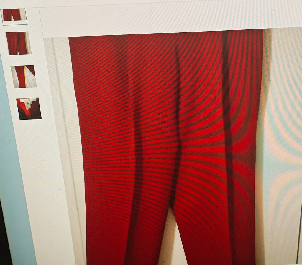 Women's lined pants 100% pure wool sz14 red Pearl C preppy university
