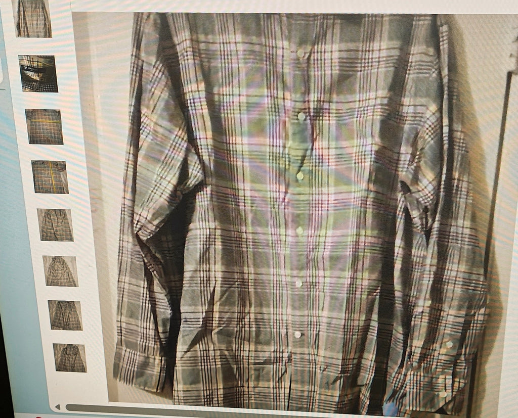 Cremieux men's long sleeves shirt size L multicolor stripes business fun time
