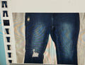 Judy Blue women's distress denim blue jeans size 16W embroidered flower design fun wear
