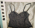 sophie and me women's bustier size M spaghetti strip blue/white goth boho grunge
