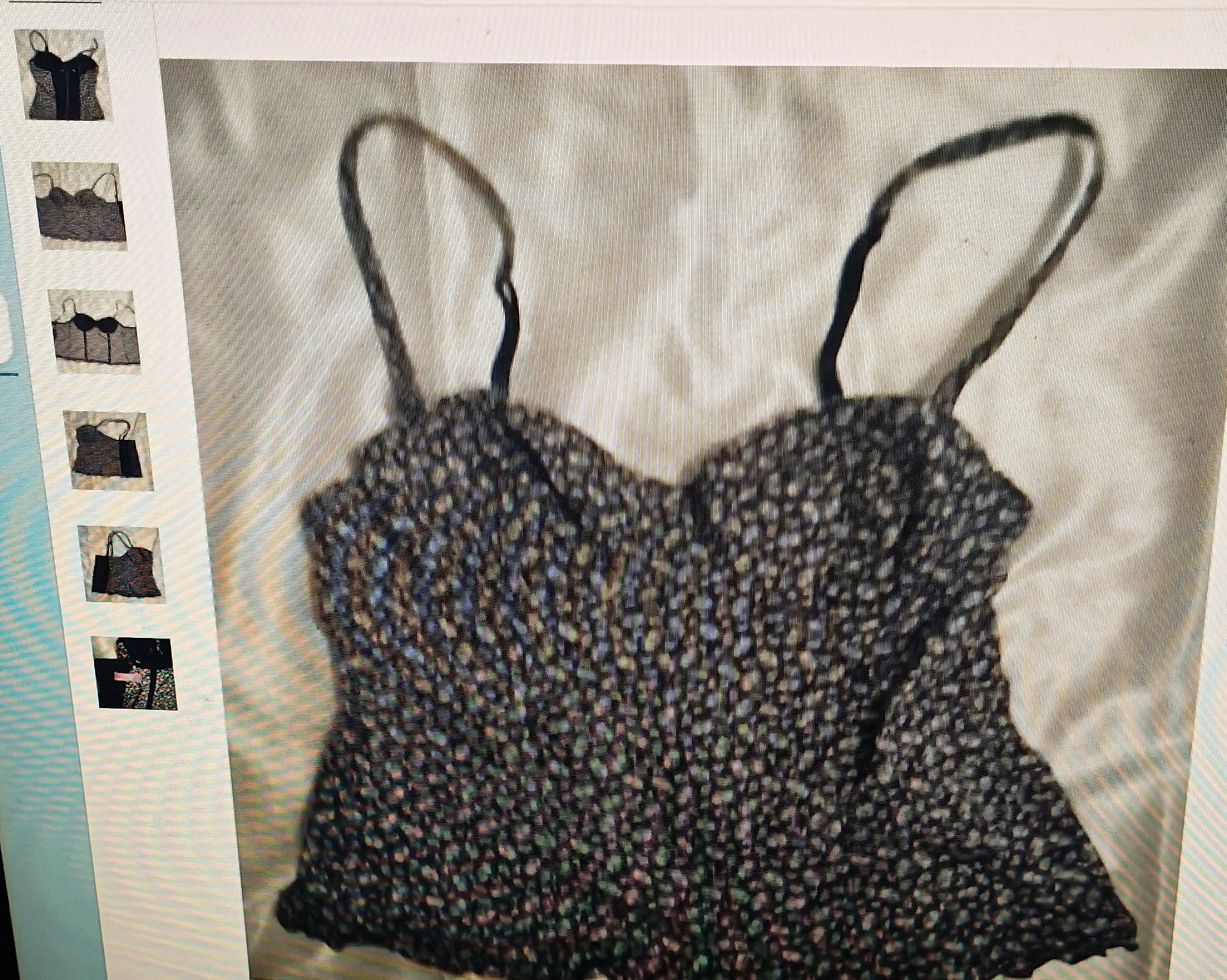 sophie and me women's bustier size M spaghetti strip blue/white goth boho grunge
