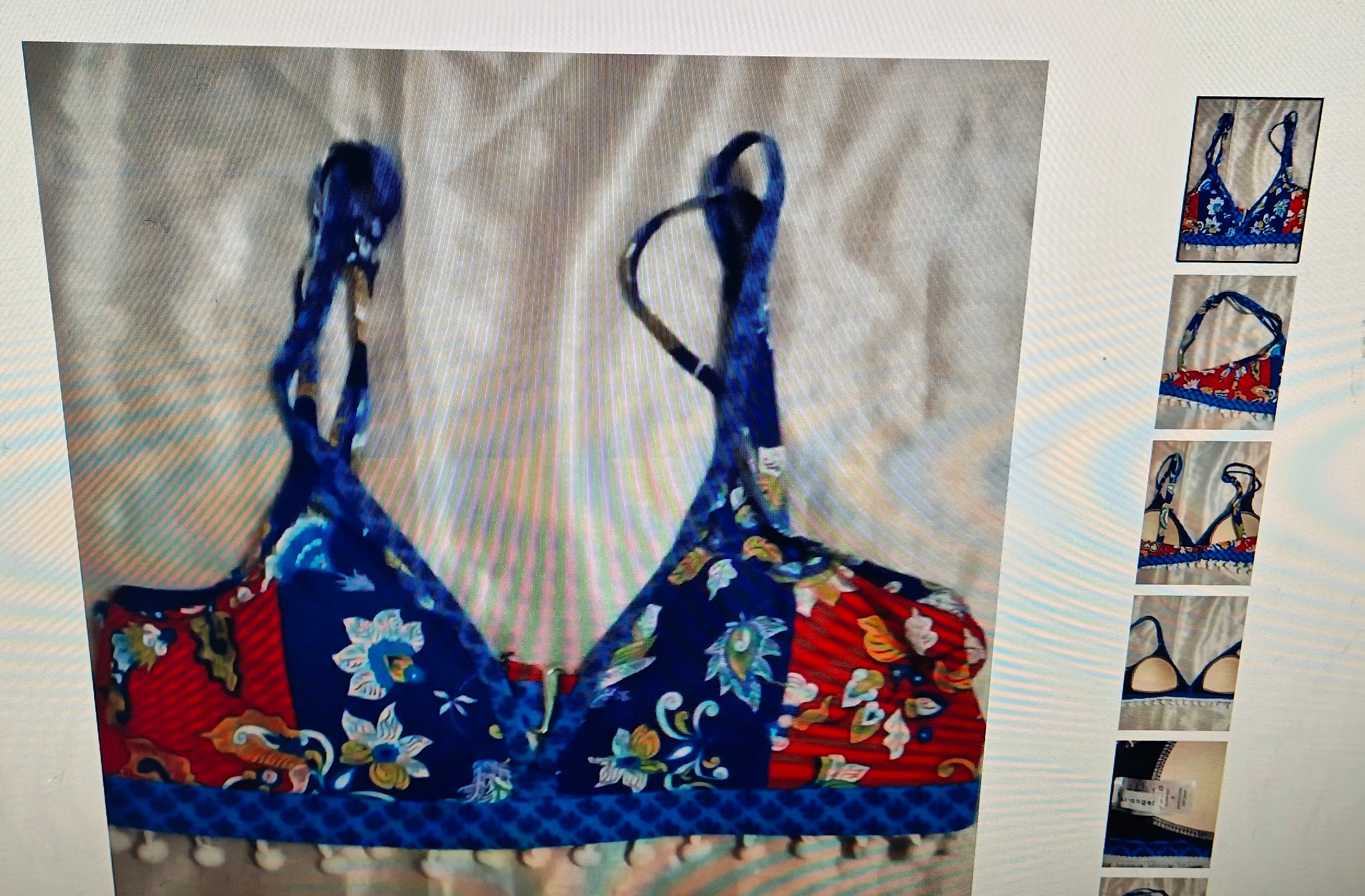 social angel women's bikini top size M bra-cup A hook back fun time pool or beach
