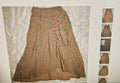 Japna women's maxi skirt size M brown front slit flared goth grunge boho
