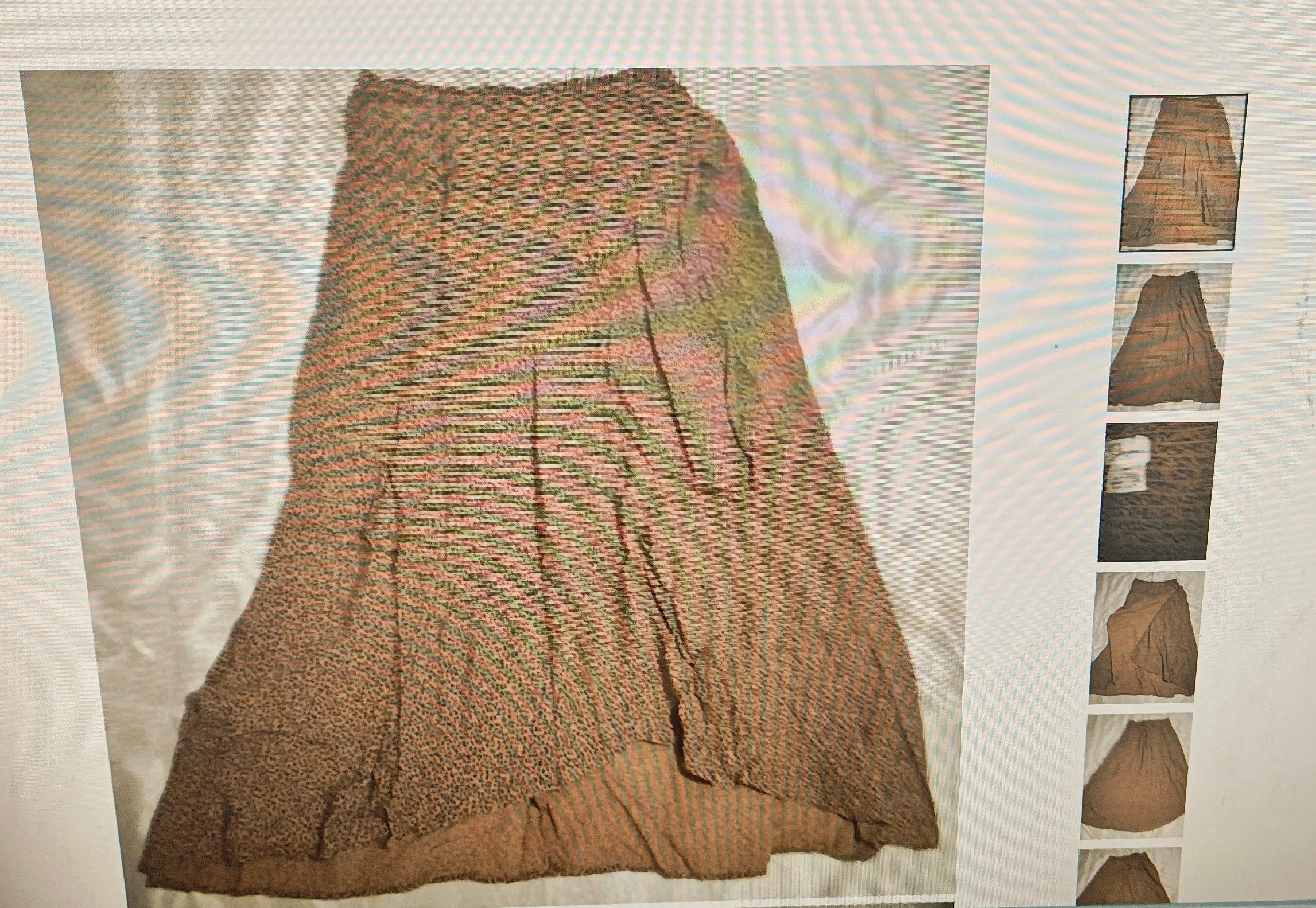 Japna women's maxi skirt size M brown front slit flared goth grunge boho
