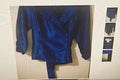 Isadora women's formal top blue size M nylon fancy wear glamor eveningwear