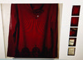 Gaharu women's pullover top burgundy XXL bottom blk painted designed whimsical