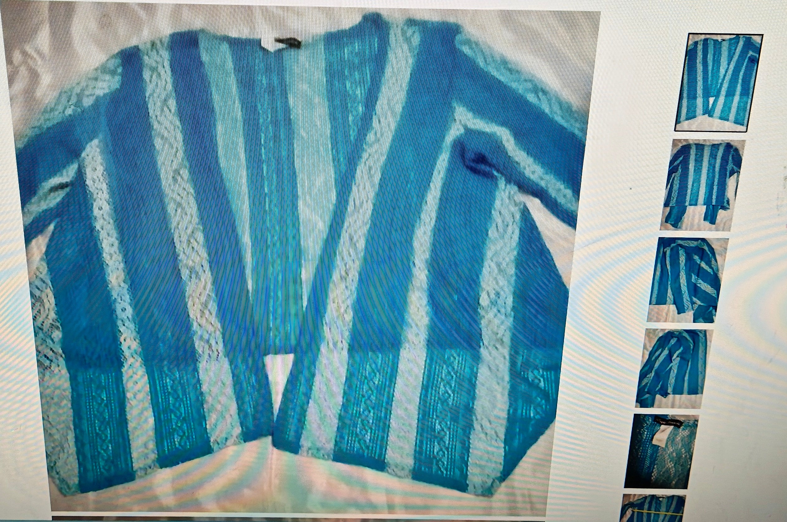 Simply Irresistible women's open eye knit cover-ups size 3X turquoise cottage boho