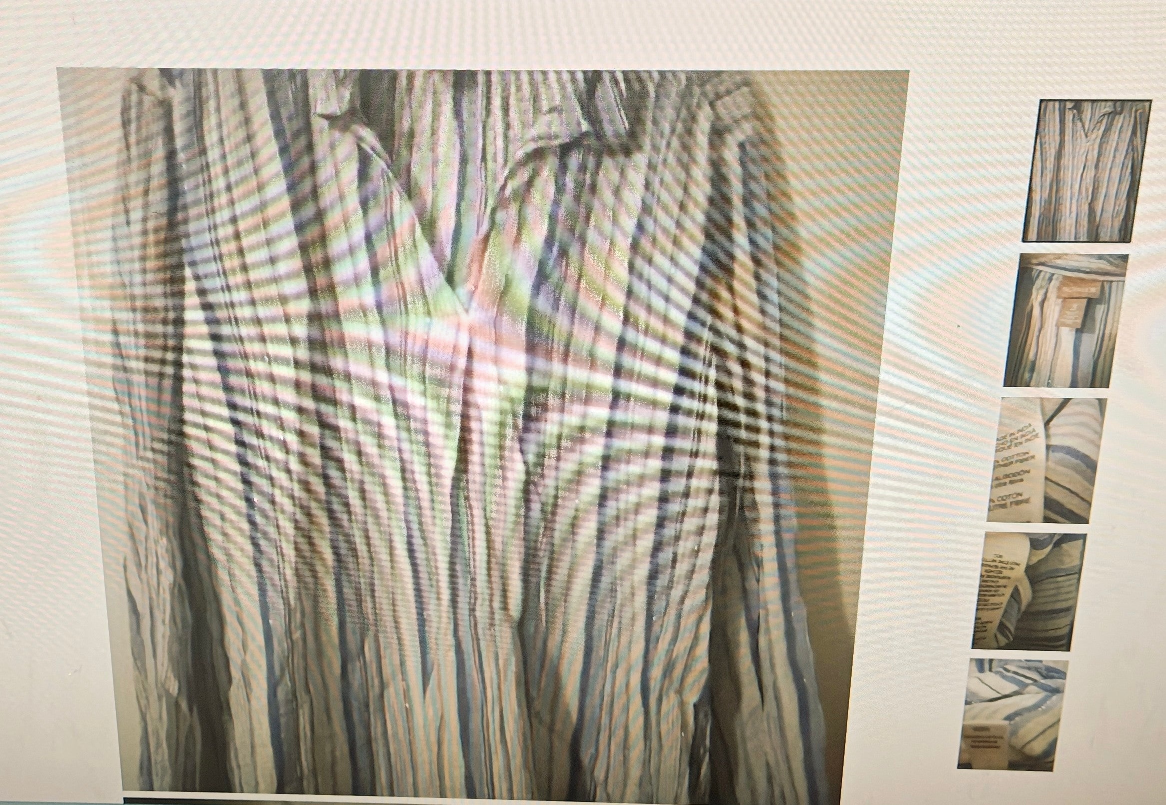 Chico's women top size 3 blue/white cotton casualwear fun wear long sleeves
