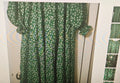 Women's flared maxi dress green w/white flower 21"chest 52 flared sized  XL babydoll
