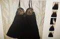 XXI lingerie top size S black & pink ribbon and trimmings mesh beige cup romantic
