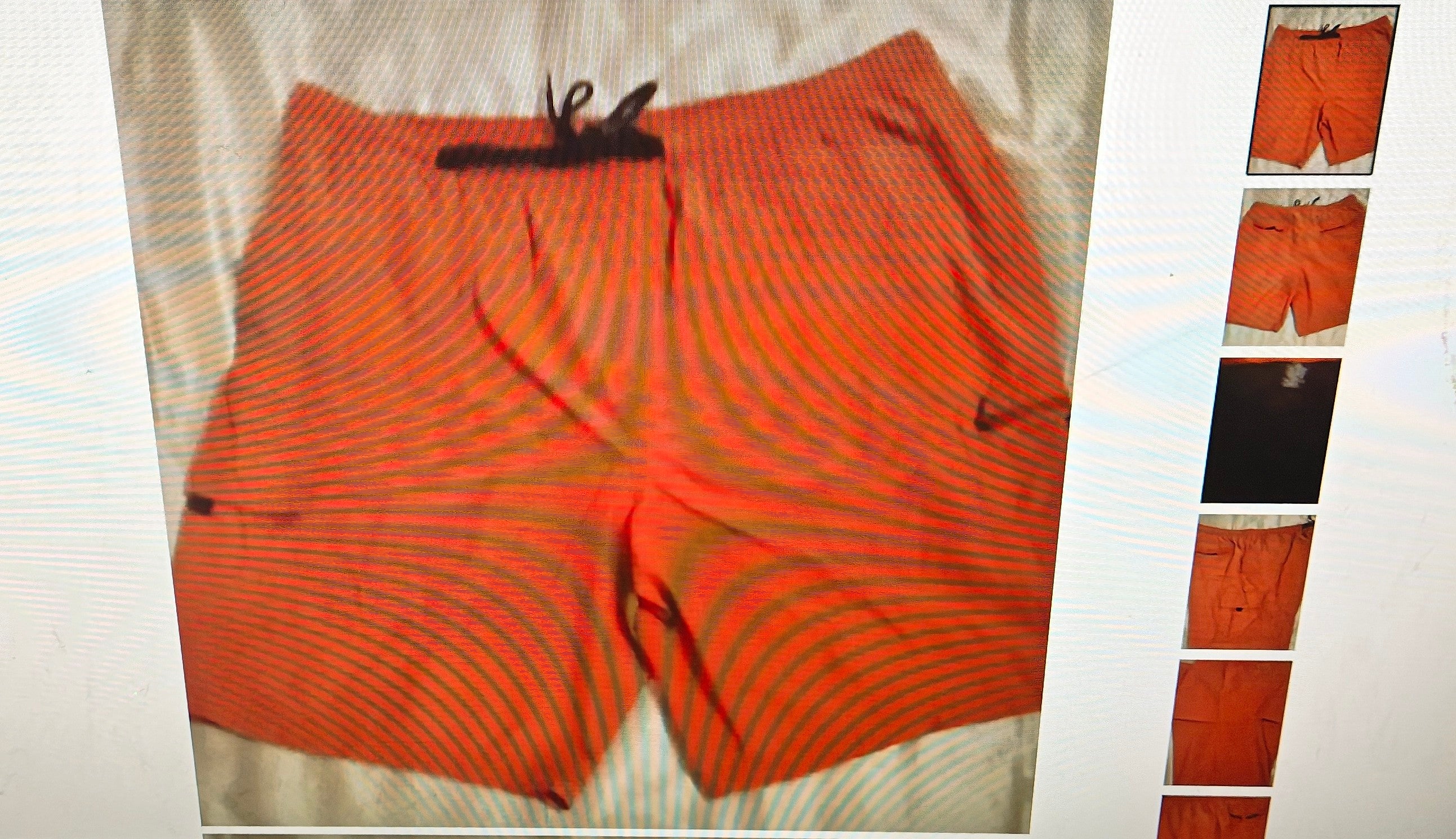 Roundtree & Yorke men's swimwear cargo shorts size XL orange fun wear
