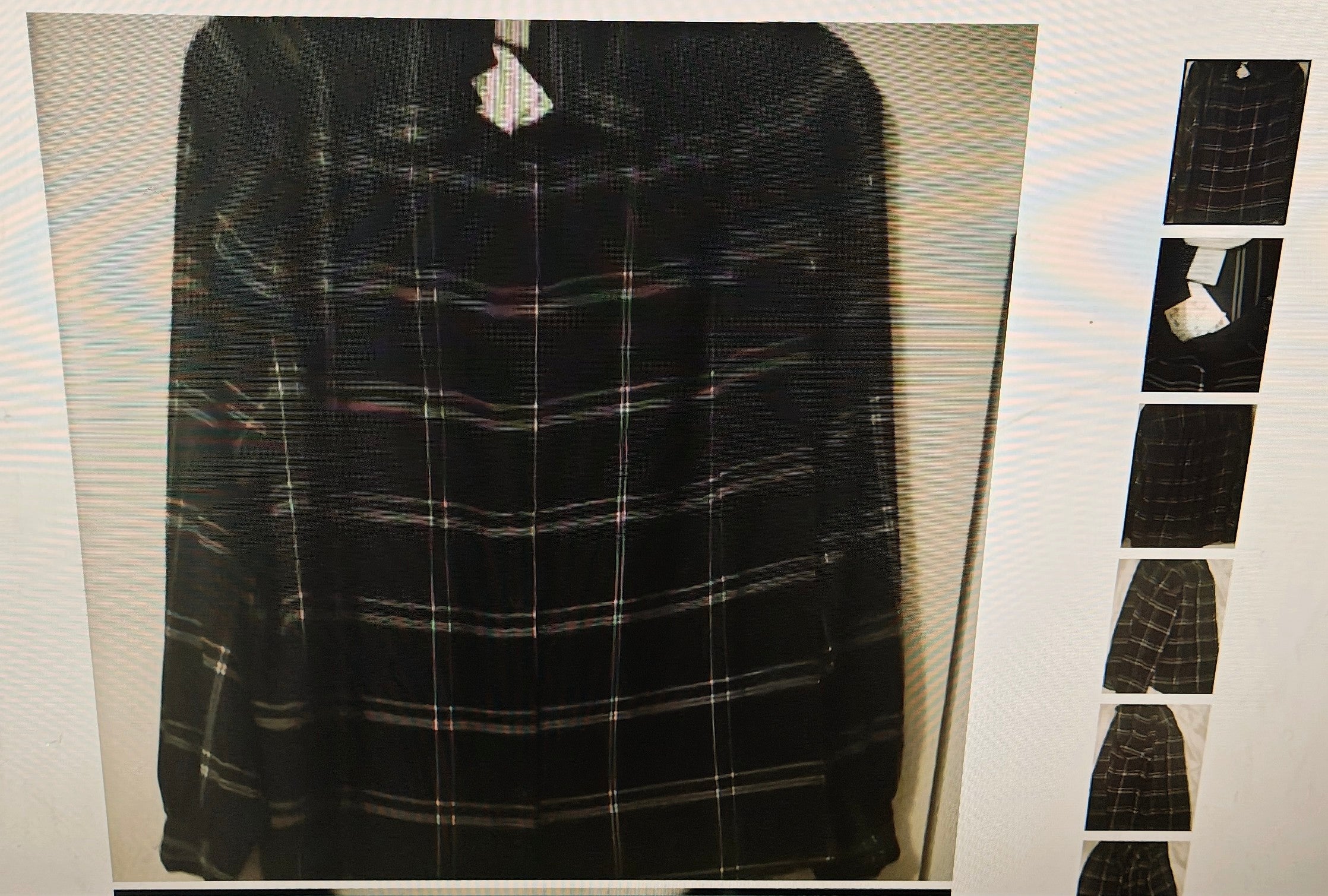 New H&M women long sleeves blouse black/white stripes size 10 goth
